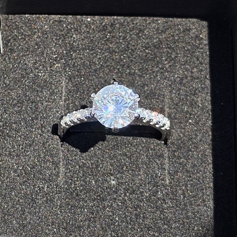 S925 Sterling Silver Zircon Ring